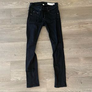 rag & bone black capri jeans (size 25)